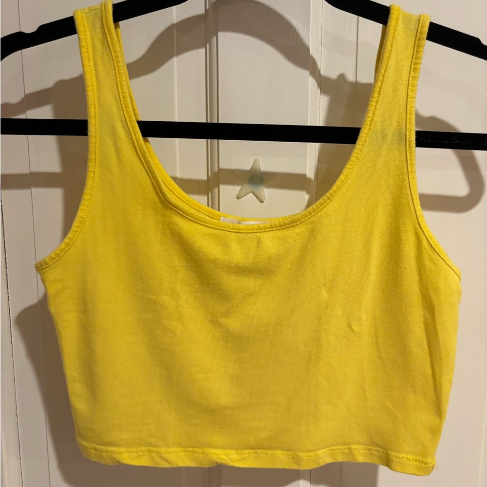 Yellow Cropped Tank